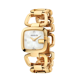 Gucci G Collection Diamond Gold Plated Ladies Watch