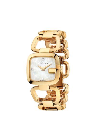 Gucci G Collection Diamond Gold Plated Ladies Watch
