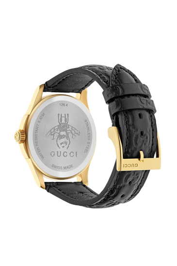 Gucci G Timeless Gold Plated Leather Watch