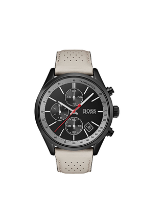 Hugo Boss Grand Prix Black Ion Plated Chronograph Mens Watch