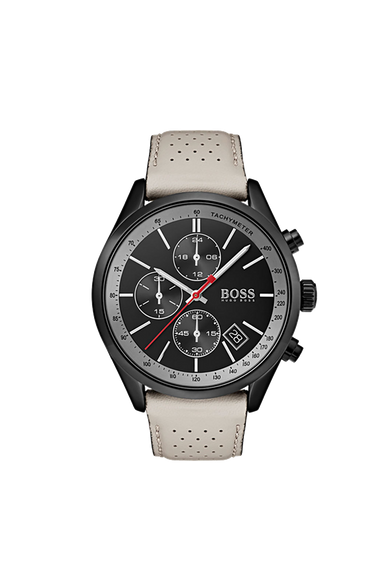 Hugo Boss Grand Prix Black Ion Plated Chronograph Mens Watch