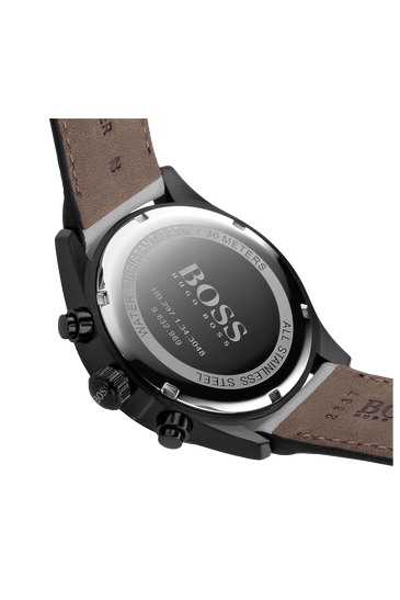 Hugo Boss Grand Prix Black Ion Plated Chronograph Mens Watch