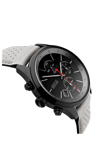 Hugo Boss Grand Prix Black Ion Plated Chronograph Mens Watch